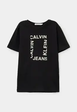 Calvin Klein Jeans: Чёрная футболка 