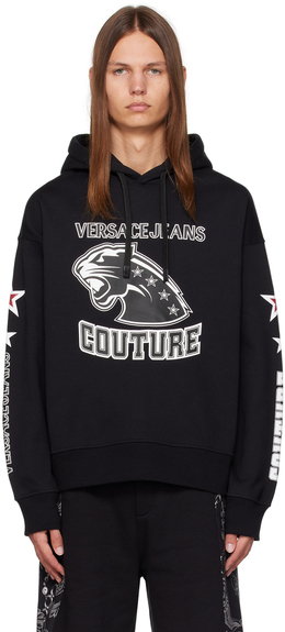 Versace Jeans Couture: Чёрная толстовка 