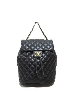 CHANEL Pre-Owned: Чёрный рюкзак 