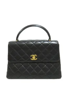 CHANEL Pre-Owned: Чёрная сумка-шоппер 