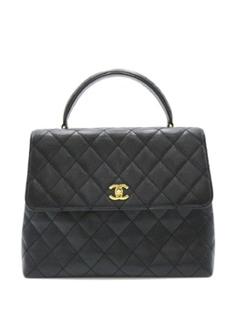 CHANEL Pre-Owned: Чёрная сумка-шоппер 