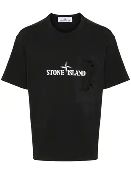 Stone Island: Футболка с принтом 