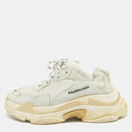 Balenciaga: Белые кроссовки  Triple S