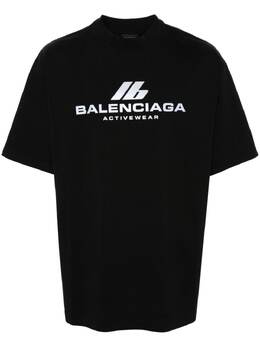 Balenciaga: Чёрная футболка 