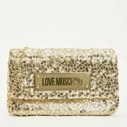 LOVE MOSCHINO: Золотая сумка 