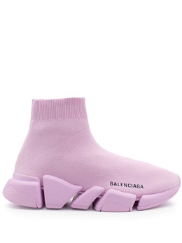 Balenciaga: Светлые кроссовки  Speed.2