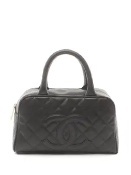 CHANEL Pre-Owned: Чёрная сумка-шоппер 