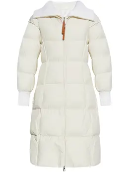 Moncler: Белое пальто 