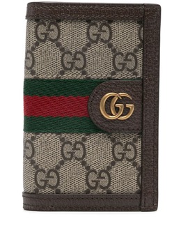 Gucci: Бежевый кошелёк  Ophidia GG