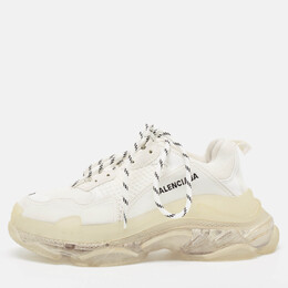 Balenciaga: Белые кроссовки  Triple S Clear Sole