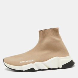 Balenciaga: Светлые кроссовки  Speed Trainer