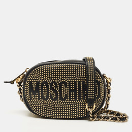 Moschino: Чёрная сумка через плечо 