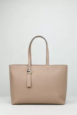 Furla: Бежевая сумка 