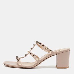 Valentino: Розовые сандалии  Rockstud