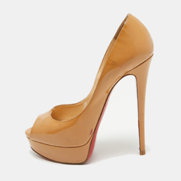 Christian Louboutin: Бежевые туфли 