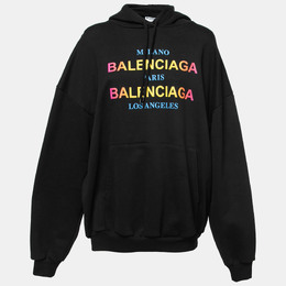 Balenciaga: Чёрный свитшот 