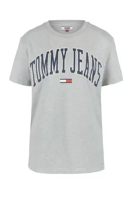 Tommy Jeans: Серая футболка 