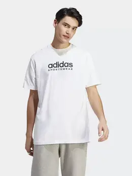 Adidas: Белая футболка 