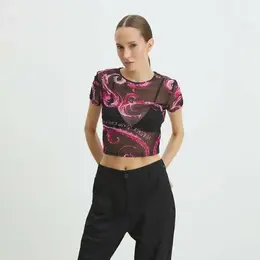 Versace Jeans Couture: Чёрный топ 