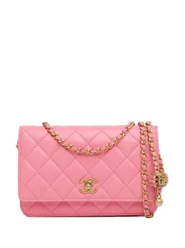 CHANEL Pre-Owned: Розовый кошелёк 