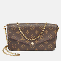 Louis Vuitton: Коричневая сумка  Pochette