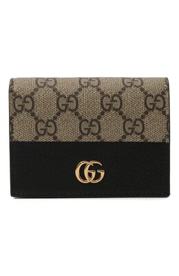 Gucci: Чёрный кошелёк  GG Marmont