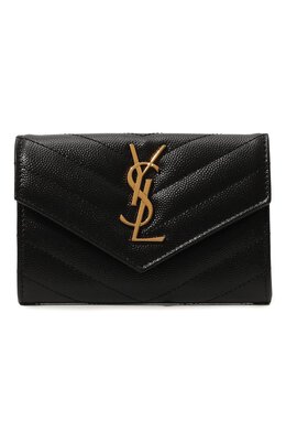 Saint Laurent: Чёрный кошелёк  Monogram