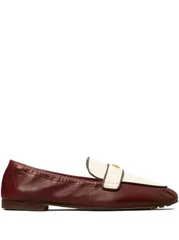 Tory Burch: Бордовые лоферы 