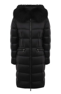 Moncler: Пуховик из овчины 