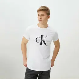 Calvin Klein Jeans: Белая футболка 