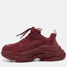 Balenciaga: Бордовые кроссовки  Triple S