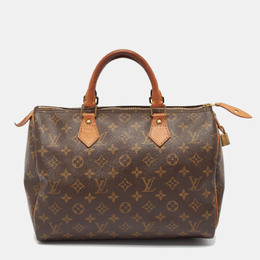 Louis Vuitton: Коричневая сумка  Speedy 30