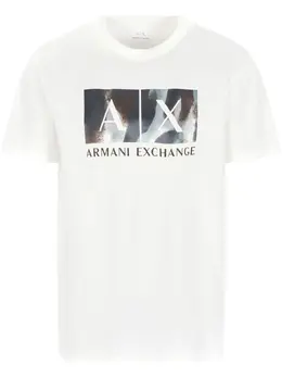 Armani Exchange: Футболка с принтом 