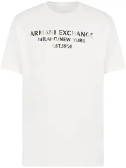 Armani Exchange: Футболка с принтом 