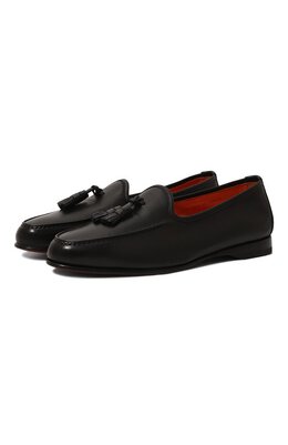 Santoni: Чёрные туфли 