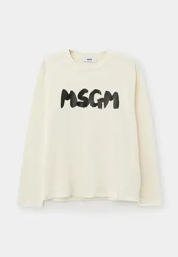 MSGM Kids: Бежевый свитер 