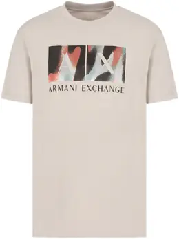 Armani Exchange: Футболка с принтом 