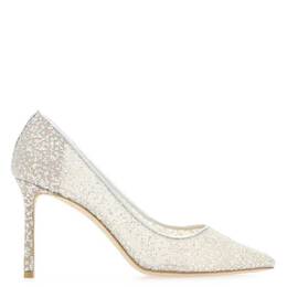 Jimmy Choo: Серебристые туфли  Romy 85