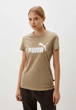 PUMA: Бежевая футболка 