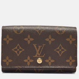 Louis Vuitton: Коричневый кошелёк  Porte Monnaie