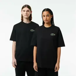 LACOSTE: Чёрная футболка 