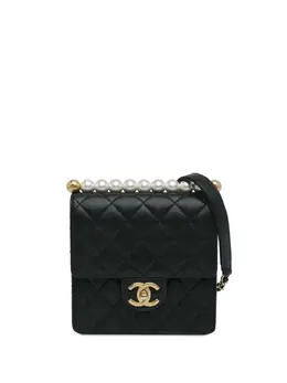 CHANEL Pre-Owned: Чёрная сумка через плечо 