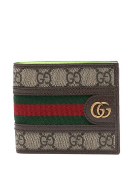 Gucci: Коричневый кошелёк  Ophidia GG