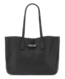 Longchamp: Чёрная сумка  Roseau