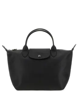 Longchamp: Чёрная сумка  Le Pliage