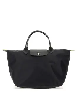 Longchamp: Чёрная сумка  Le Pliage