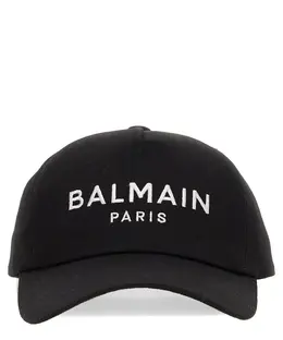 Balmain: Чёрная кепка 