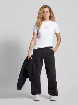 Calvin Klein Jeans: Белая футболка 