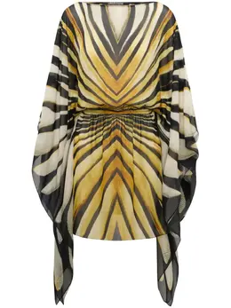 Roberto Cavalli: Платье с принтом 