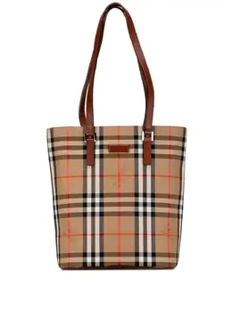 Burberry Pre-Owned: Коричневая сумка-шоппер 